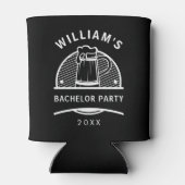 Vrijgezellenfeest zwart-wit bier blikjeskoeler (Achterkant)