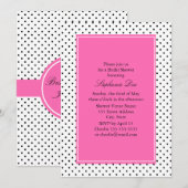 Vrijgezellenfeest zwart, wit en warm roze pokkendo kaart (Voorkant / Achterkant)