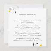 vrijgezellenfeest, zwart-wit, geel kaart (Achterkant)