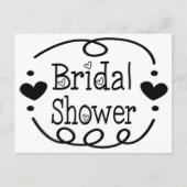 Vrijgezellenfeest zwart-wit hart uitnodiging (Voorkant)