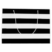 Vrijgezellenfeest zwart-wit streep large cadeautasje (Achterkant)