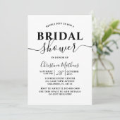 Vrijgezellenfeest zwart-witkalligrafie kaart (Staand voorkant)