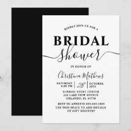 Vrijgezellenfeest zwart-witkalligrafie kaart