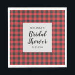 Vrijgezellenfeest Zwarte Buffalo Lumberjack Servet<br><div class="desc">Classic black and red lumberjack buffelpatroon geruit vrijgezellenfeesten feestbenodigdheden Combineer dit met ons bijpassende gooikussen, koffiemat of mok in onze winkel om de ultieme indoor decor geruite collecties startbundel te vormen. Neem op elk moment contact op met de ontwerper als u dit ontwerp wilt aanpassen of aan een ander product...</div>