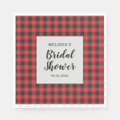 Vrijgezellenfeest Zwarte Buffalo Lumberjack Servet (Voorkant)