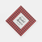 Vrijgezellenfeest Zwarte Buffalo Lumberjack Servet (Hoek)