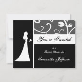 vrijgezellenfeest, zwarte en witte wijn kaart (Voorkant)