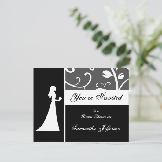 vrijgezellenfeest, zwarte en witte wijn kaart (Staand voorkant)