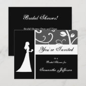 vrijgezellenfeest, zwarte en witte wijn kaart (Voorkant / Achterkant)