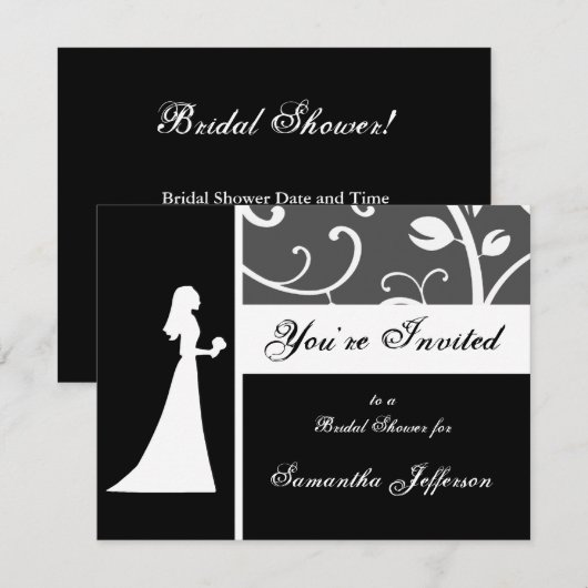 vrijgezellenfeest, zwarte en witte wijn kaart (Voorkant / Achterkant)