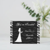 vrijgezellenfeest-, zwarte en witte zebrastripes kaart (Staand voorkant)