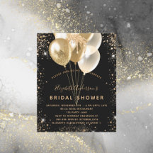 Vrijgezellenfeest zwarte goudballonnen