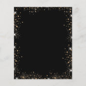 Vrijgezellenfeest zwarte goudballonnen flyer (Achterkant)