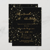 Vrijgezellenfeest zwarte goudbrunch bruinkous uitn briefkaart (Voorkant / Achterkant)