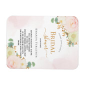 Vrijgezellenfeest zwarte roze bloemen uitnodiging magneet (Horizontaal)