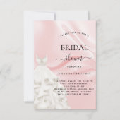 Vrijgezellenfeest zwarte roze bruidsjurk kaart (Voorkant)