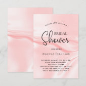 Vrijgezellenfeest zwarte roze satijnzijde kaart (Voorkant / Achterkant)