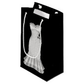 vrijgezellenfeest zwarte tas met wieltjes klein cadeauzakje (Voorkant Gekanteld)