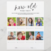 Vrijgezellenfeest zwom hoe oud ze waren met foto's flyer (Voorkant)