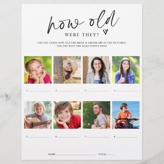 Vrijgezellenfeest zwom hoe oud ze waren met foto's flyer (Voorkant)