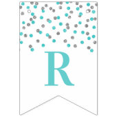 Vrijgezellenfeesten Banner Blauw Zilveren Confetti (Derde vlag)