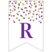 Vrijgezellenfeesten Banner Paarse Gouden Confetti (Derde vlag)