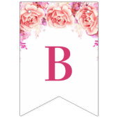 Vrijgezellenfeesten Banner Roze Waterverf Bloemen (Tweede vlag)