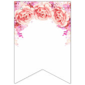 Vrijgezellenfeesten Banner Roze Waterverf Bloemen (Eerste vlag)
