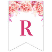 Vrijgezellenfeesten Banner Roze Waterverf Bloemen (Derde vlag)