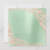 Vrijgezellenfeesten bladeren krans roze rose munt  kaart (Achterkant)