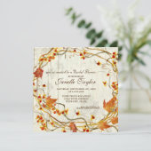 Vrijgezellenfeesten Herfst herfstbladeren krans ho Kaart (Staand voorkant)