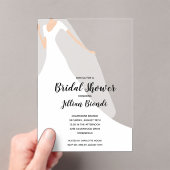 Vrijgezellenfeesten kleding en sluier acryl uitnodigingen (Insitu (Draagbaar))