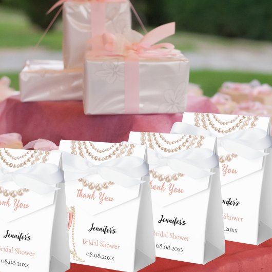 Vrijgezellenfeesten parels Prosecco roze bubbels Bedankdoosjes