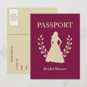 Vrijgezellenfeesten paspoort uitnodiging briefkaart (Voorkant / Achterkant)