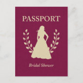 Vrijgezellenfeesten paspoort uitnodiging briefkaart (Voorkant)