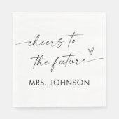 Vrijgezellenfeesten servetten | Modern minimalisti (Voorkant)