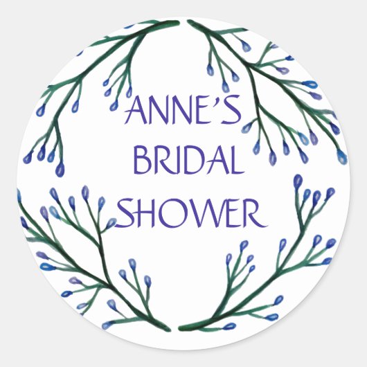 Vrijgezellenfeesten Sticker, botanische elementen Ronde Sticker (Voorkant)