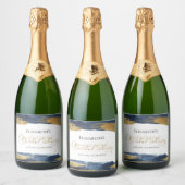 Vrijgezellenfeesten wijnetiket | WATERVERF ABSTRAC Sparkling Wijnetiket (Flessen)