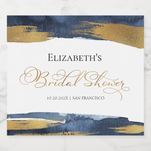 Vrijgezellenfeesten wijnetiket | WATERVERF ABSTRAC Sparkling Wijnetiket (Enkel label)