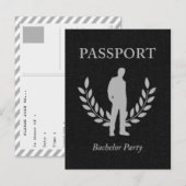 vrijgezellenpaspoort uitnodiging briefkaart (Voorkant / Achterkant)