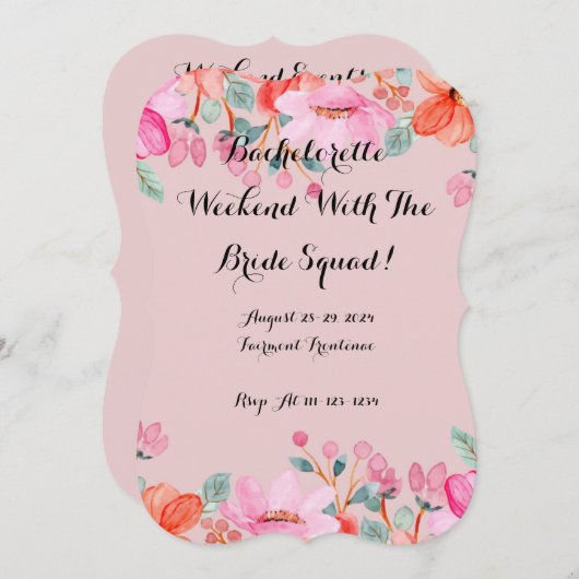 VRIJGEZELLENUITNODIGING SAVE THE DATE (Voorkant / Achterkant)