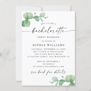Vrijgezellenweekend. Eucalyptus Elegant reisschema Kaart