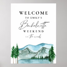 Vrijgezellenweekend in de bossen welkomstbord