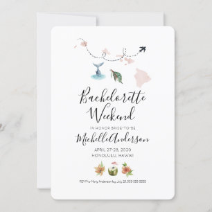 Vrijgezellenweekend in Honolulu Hawaii Uitnodiging
