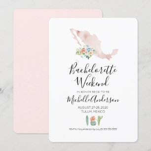 Vrijgezellenweekend in Mexico Uitnodiging