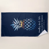 Vrijgezellenweekend Zeepartij Ananas Strandlaken (Voorkant)