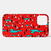 Vrijhandige bomen: Scandinavisch kerstpatroon. Case-Mate iPhone Case (Achterkant (horizontaal))