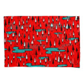 Vrijhandige bomen: Scandinavisch kerstpatroon. Kussensloop (Voorkant)