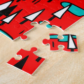 Vrijhandige bomen: Scandinavisch kerstpatroon. Legpuzzel (Zijkant)