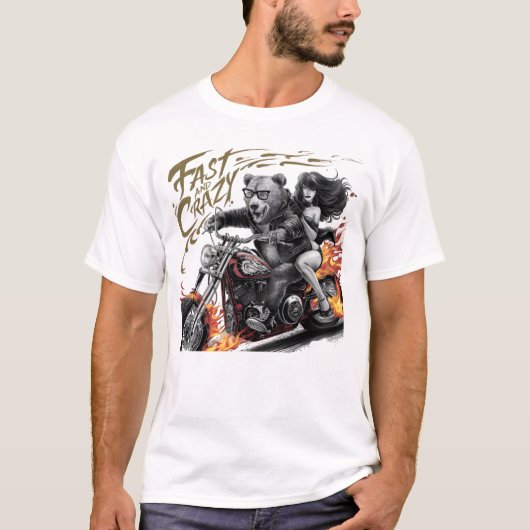 Vrijheden Ride: Vrouw op Motorcycle T-shirt (Voorkant)